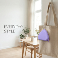 Porte-monnaie simple en silicone le plus vendu, style japonais et coréen, mignon, étui à clés triangulaire avec fermeture éclair pour petits objets
