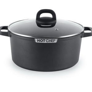 RETRO Die <strong>Cast</strong> Aluminum <strong>Cookware</strong> 8pcs Casserole with <strong>Silicone</strong> Lid and Fry Pan Set - Product Image 1