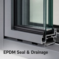 Fenêtre à battant en aluminium à rupture de pont thermique, double vitrage insonorisé, moustiquaire magnétique, certifiée Energy Star, pour usage résidentiel