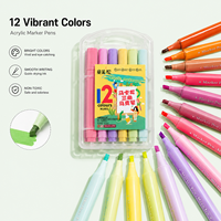 M05 ABLE – Lot de 12/18/24/36 marqueurs de peinture DIY à encre à base d'eau de 4 mm, stylos de dessin colorés pour enfants