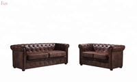 Causeuse chesterfield salon petit canapé tufté soufflé moderne luxe chesterfield 2 places canapé