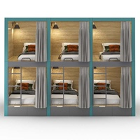 Capsule de dortoir insonorisée en bois, lits superposés doubles, chambre d'étudiant moderne, Sleepbox pour hôtel, hôpital, appartement