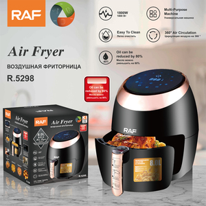 Friggitrice ad Aria <span class=keywords><strong>RAF</strong></span> R.5298 8.0L 1800W con Finitura Oro Rosa, Pannello di Controllo Superiore, Circolazione Aria a 360°, Facile da Pulire, per Pollo, Patatine, Dolci, Uso Domestico - Product Image 2