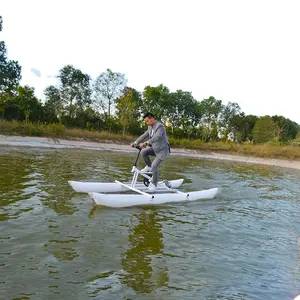 单人座便携式充气水上练习海上循环水上自行车水上脚踏车