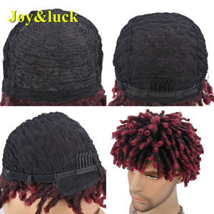 Prix de gros perruque <span class=keywords><strong>coiffure</strong></span> à la mode en pot simple <span class=keywords><strong>coiffure</strong></span> incurvée hommes cheveux courts naturel perruque synthétique de haute qualité - Product Image 6