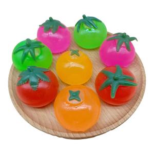 Jouets de décompression pour enfants, garçons et filles, série de légumes, forme de tomate, boule de ventilation, fluide de soulagement, pétrissage - Product Image 5