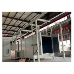 150mm thickness Rock Wool Panel Powder Coating Curing Oven with Good Insulation