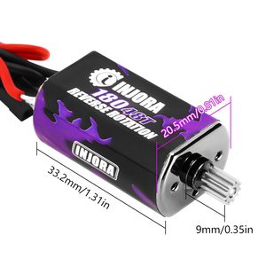 محرك INJORA 180 PRO 48T مخصص عالي السرعة وعالي العزم لسيارات TRX4M 1/18 RC الزاحفة وترقيات الأجهزة المنزلية - Product Image 5