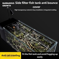 Couverture en plastique pour aquarium rectangulaire de chambre à coucher, respirante, haute définition, pour réservoirs de filtration latéraux, anti-poussière, anti-buée
