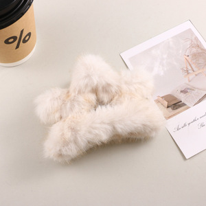 Pinza de Pelo de Felpa con Diseño de Estrella de 13 cm, Colorida, Estilo Coreano, Ecológica, para Mujer, Otoño/Invierno - Product Image 6