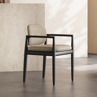 Fauteuil en chêne sur mesure, chaise longue moderne en bois massif, siège de bureau rembourré en tissu, style nordique, pour hôtel écologique