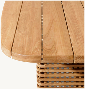 Modern Luxury 8 Seater Outdoor Dining <strong>Table</strong> Set Solid Wood Teak Handmade High UV Resistant for <strong>Patio</strong> Garden - Product Image 4