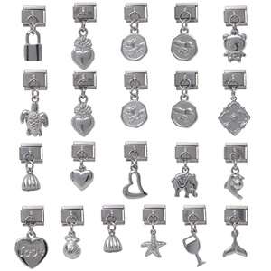 Diseños de Moda, Dijes Italianos de Acero Inoxidable, Dijes de Dibujos Animados, Dijes de Animales Marinos, Dijes de Corazón, Colgantes Italianos, Pulseras con Dijes, Joyería - Product Image 1