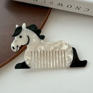 Elegant Cartoon Horse Acetate Cute Animal Shape <b>Hair</b> <b>Comb</b> Fashion <b>Hair</b> Accessories for Women Girls - Product Image 6