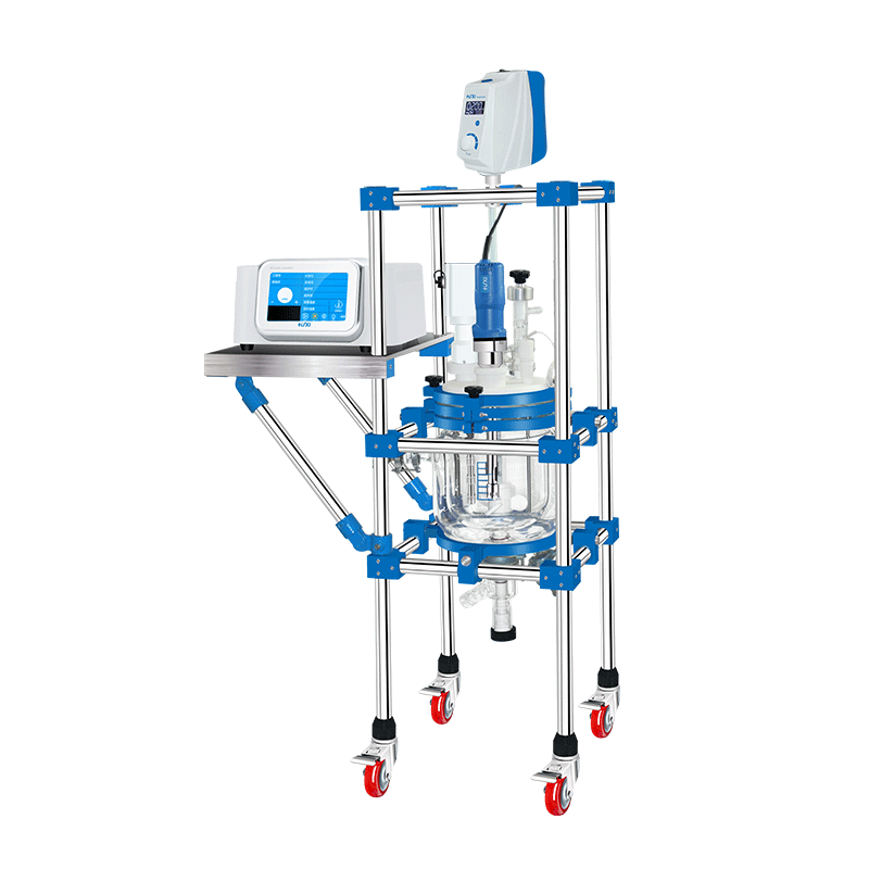 2021 новый ультразвуковой стеклянный реактор 1200 Вт 5 л для перемешивания, однородной и эмульгирования