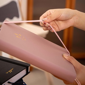 ผ้าหนัง A5หุ้มสมุดบันทึกการวางแผน PU สมุดโน้ตชุดปกแข็งของขวัญการเขียนสไตล์สำนักงานธุรกิจ - Product Image 4