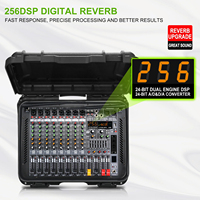KQ-8 PRO 350W Mixeur de puissance portable 8 canaux avec 256 effets DSP, entrées USB/XLR, sorties stéréo/mono et microphone