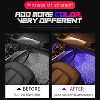 RVB étoilé DJ musique son ambiant fonction active télécommande/commande vocale Laser intérieur pied lampe voiture lumière LED accessoire