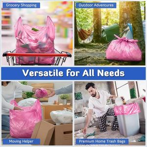 Leak Proof T-shirt Garbage Bags <b>Plastic</b> Vest Carrier Bags for <b>Kitchen</b> Waste and Household Use - Product Image 5