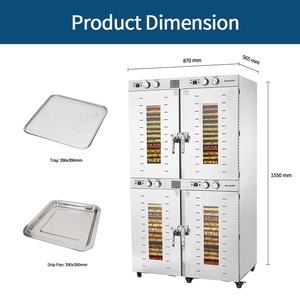Déshydrateur commercial pour fruits avec <span class=keywords><strong>88</strong></span> plateaux en acier inoxydable, alimentation industrielle 220V - Product Image 4