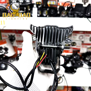 BAOBAO RGB Flash blanco amarillo plástico aluminio <span class=keywords><strong>Bull</strong></span> 2 ojos OX COW <span class=keywords><strong>Mini</strong></span> sistema de iluminación de conducción luces de motocicleta faro delantero - Product Image 5