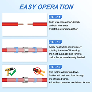 DINGYUAN, sello de soldadura eléctrica, Mangas de empalme de alambre, conectores de cable termorretráctiles a tope, <span class=keywords><strong>terminales</strong></span> para junta de cable de camión de barco automático - Product Image 5