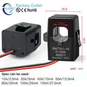 Trasformatore di Corrente a Nucleo Aperto QNCTK1-16 1:1000 50A 50mA 100A 40mA 1:2500 60A Sensore di Corrente a Pinza Tipo Aperto CT - Product Image 5