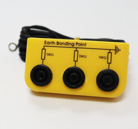 Prise de mise à la terre antistatique ESD de type L, norme européenne, avec bouton jaune 3x10mm