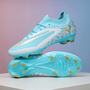 Chaussures <span class=keywords><strong>de</strong></span> football pour enfants, crampons <span class=keywords><strong>de</strong></span> football d'extérieur à tige basse, crampons longs, taille 31-40, légères, respirantes, durables, crampons pour terrain ferme - Product Image 3