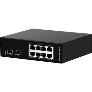 Din-Rail Aluminium gehäuse IP40 Verlängern Sie den 8-Port-Industrie-Poe-Switch mit SFP-Anschluss und RJ45-Anschluss - Product Image 1
