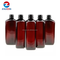 Stock d'usine 500ml bouteille de sirop contre la toux maigre en plastique PET ambré Wockhardt Qualitest Actavis Quagen PAR PAI étiquettes avec bouchon CRC