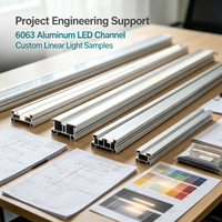Profilé de canal LED en aluminium 6063 durable, système de boîtier de qualité industrielle pour la fabrication de luminaires linéaires