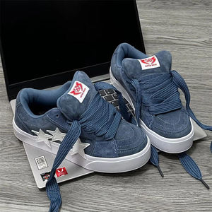American Retro Street Shoes for Men and Women Light Luxury Suede Summer New Dirt-Resistant Casual Style <b>Star</b> Bread Design - Product Image 5