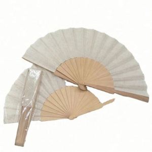 Abanicos de Mano de Madera Natural de 23 cm para Boda, con Logotipo Personalizado Impreso, Abanicos Plegables de Papel Blanco para Regalo o Recuerdo - Product Image 4