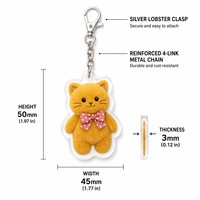 Porte-clés en acrylique style ours en peluche personnalisé HanXin Boutique – Collection originale d'artiste, petit fournisseur d'usine en gros