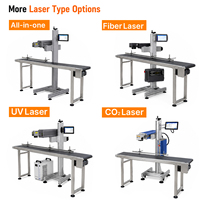 355nm UV Lazer Markalama Makinesi, Konveyör Bantlı 5W 10W Darbeli Lazer, Plastik Cam Metal Paketleme Parti Son Kullanma Tarihi Markalama için