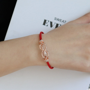 Nouvel An du Serpent : Bracelet en cordon rouge délicat, motif zodiacal, vintage, polyvalent, haut de gamme, tressé à la main pour femme - Product Image 3