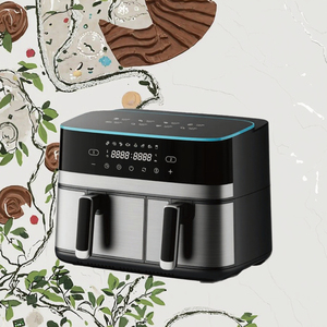 หม้อทอดไร้น้ำมันไฟฟ้า1700W ตะกร้าคู่8เมนูทำอาหารแบบตั้งไว้ล่วงหน้าตะกร้าทอดแบบดิจิตอลสำหรับเครื่องครัวกลางแจ้ง - Product Image 3