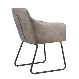 मिड सेंचुरी लक्ज़री स्टाइल इटैलियन डिज़ाइन कुर्सियाँ एलिगेंस हाई एंड मेटल आर्मरेस्ट मॉडर्न आयरन डाइनिंग चेयर - Product Image 4