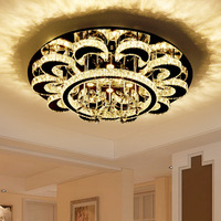 Décoration d'intérieur, luminaire de plafond fantaisie, lustre encastré, forme de fleur, lampe de plafond en cristal LED