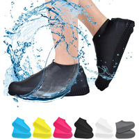 Couvre-chaussures de pluie imperméables en silicone pour hommes femmes bottes de voyage en plein air épaissies et résistantes à l'usure