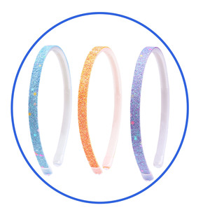 35ชิ้น1เซนติเมตรดาวผ้าแววที่ปกคลุม Hairband กับฟันผ้าเงากันลื่นแถบคาดศีรษะเด็กหญิง Headwear เครื่องประดับผม - Product Image 3