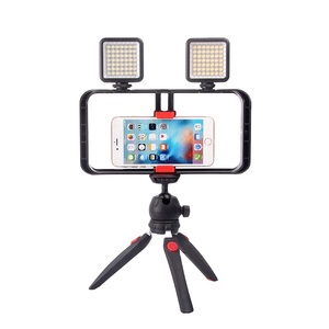 Cambofoto-Kit de estabilizador de vídeo <span class=keywords><strong>para</strong></span> teléfono móvil, carcasa <span class=keywords><strong>para</strong></span> Vlogging con 3 soportes de zapata fría <span class=keywords><strong>para</strong></span> luz led, superventas - Product Image 1