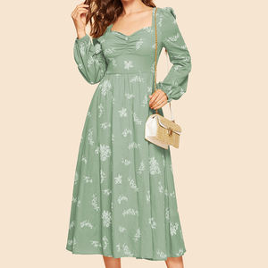 Robes décontractées élégantes de style bohème, vêtements <span class=keywords><strong>grande</strong></span> <span class=keywords><strong>taille</strong></span> pour femmes, robes à manches longues pour femmes à la mode - Product Image 2