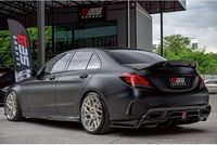 Aileron en fibre de carbone véritable de style noir pour Mercedes-Benz W205 Classe C C43 C63, kit carrosserie IMP amélioré