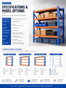 Étagères de garage robustes de taille et couleur personnalisées, étagères de <span class=keywords><strong>rangement</strong></span> à 4 niveaux en métal sans boulons, étagères empilables - Product Image 3