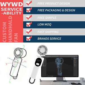2025新しい1200mAh充電式USBハンドファンLEDデジタルディスプレイElectrポータブル折りたたみ式ハンドヘルドファンフックバックル付きミニファン - Product Image 5