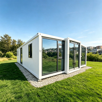 Maison conteneur préfabriquée à construction rapide, extensible, 10Ft, 20Ft, 30Ft, 40Ft, 2, 3 ou 4 chambres, maison modulaire préfabriquée, unité d'habitation complémentaire