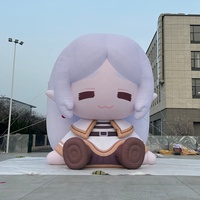 Ballon publicitaire gonflable personnalisé en forme de personnage de dessin animé, modèle fille, en tissu Oxford imperméable, pour événements