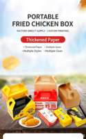 Boîte à hamburger jetable en papier kraft imperméable, de qualité alimentaire, en matériaux recyclés, nouveau design carré, pour sandwichs, hamburgers, poulet frit